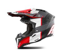 Airoh Aviator 3 Monarch Motocross Helmet, black matt/grey/red, size XS (53/54)
