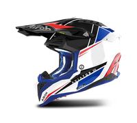 Airoh Aviator 3 Push Motocross Helmet, red-blue, size L