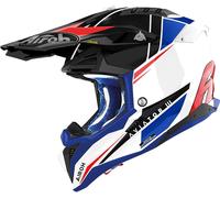 Airoh Aviator 3 Push, motocross helmet L White/Red/Blue/Black