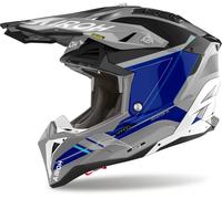 Airoh Aviator 3 Saber Motocross Helmet, grey/blue, size XL (61/62)