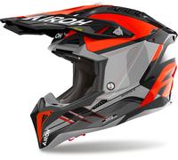 Airoh Aviator 3 Saber Motocross Helmet, grey-orange, size S for Men