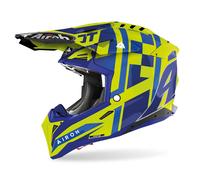 Airoh Aviator 3 TC21 Motocross Helmet, blue-yellow, size XL for Men
