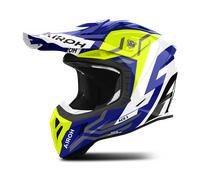 Airoh Aviator Ace 2 Ground Motocross Helmet, white-blue-yellow, size L for Men