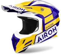 Airoh Aviator Ace 2 Sake Motocross Helmet, white-blue-yellow, size XL for Men