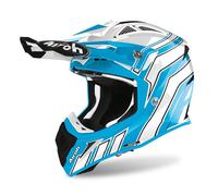 Airoh Aviator Ace Motocross Helmet Art Azure Gloss