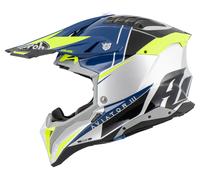 Airoh Aviator III Push unisex Silver/Blue/Yellow, S