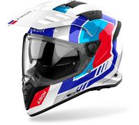 Airoh BADX-X Horn Enduro Helmet, white/blue/red, size M (57/58)