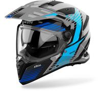 Airoh BADX-X Spicy Enduro Helmet, grey/black/blue, size L (59/60)