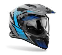 Airoh Bandit Spicy, adventure helmet S Grey/Black/Light Blue/Blue