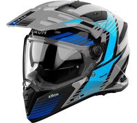 Airoh Helm Bandit Spicy schwarz/grau-rot - Größe XXL M Grey/Black/Light Blue/Blue