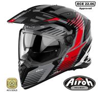 Airoh Bandit Spicy, adventure helmet M Black/Grey/Red