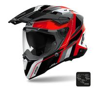 Airoh Commander 2 Adventure Moto Motorcycle Motorbike Helmet Gloss Skip Red