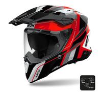 Airoh Commander 2 Adventure Moto Motorcycle Motorbike Helmet Gloss Skip Red