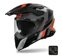 Airoh Commander 2 Adventure Moto Motorcycle Motorbike Helmet Matt Skip Orange