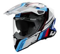Airoh Commander 2 Adventure Motorcycle Motorbike Helmet - Skip White / Red