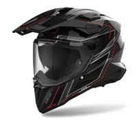 Airoh Commander 2 Carbon Stylish, adventure helmet M Black/Red