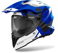 Airoh Commander 2 Reveal Motocross Helmet, white-blue, size M for Men