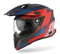 Airoh Commander Boost Motocross Helmet, blue matt/red, size S (55/56)
