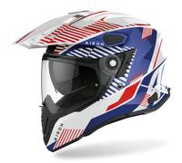 Airoh Commander Boost Motocross Helmet, white/blue/red, size S (55/56)