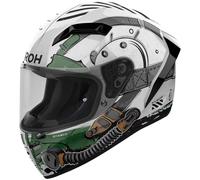 Airoh Connor Alligator Full Face Motorcycle Crash Helmet Commuter White Green