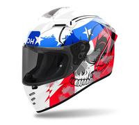 Airoh Connor Nation Full Face Motorcycle Crash Helmet Moped Commuter Blue Red