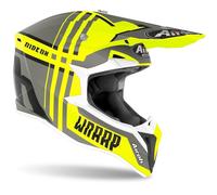 Airoh Full Face Helmet Model Wraap Broken Yellow Black Gray Matte Size S