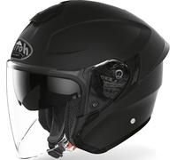 Airoh H.20 Color Jet Helmet, black, size M for Men