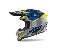 Helmet Off Road Airoh AVIATOR 3 Push Blue Gloss