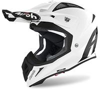 Airoh Aviator Ace Plain White Off-Road Motorcycle Motocross Dirt ATV Quad Helmet