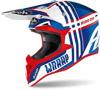 Airoh Helmet Junior Wraap Broken Blue/Red Gloss Yxxs