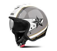 Airoh J110 Command Jet Helmet, black-grey-white, size XL for Men