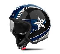 Airoh J110 Command Jet Helmet, black-blue, size L