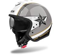Airoh J110 Command Jet Helmet, black-grey-white, size XL for Men