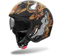 Airoh J110 Oni Jet Helmet, black-gold, size XL for Men