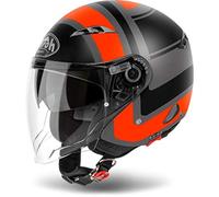 Airoh City One Moto Motorcycle Motorbike Jet Helmet Matt Wrap Orange