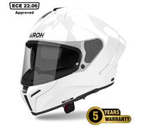 Airoh Matryx Carbon Full Face Motorcycle Crash Helmet Sports Touring Black White