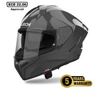 Airoh Matryx Carbon Full Face Motorcycle Crash Helmet Sports Touring Black White