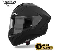Airoh Matryx Carbon Full Face Motorcycle Crash Helmet Sports Touring Black White