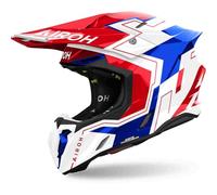 Airoh Twist 3 Dizzy Motocross Helmet, white-red-blue, size M