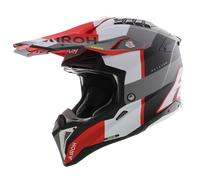 Airoh MX Helmet Aviator 3 AMS² Monarch Matt Grey White Red