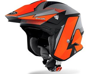 Airoh TRR S Pure Trial Jet Helmet, orange, size S for Men