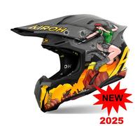 Airoh Twist 3 Adventure Moto Motorcycle Motocross MX Helmet Matt Grey / Yellow
