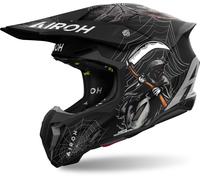Airoh Twist 3 Arcade Motocross Helmet, black/grey/décor, size M (57/58)