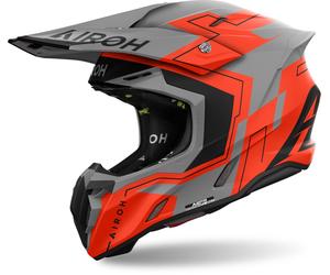 Airoh Twist 3 Dizzy Motocross Helmet, grey matt/orange, size XS (53/54)