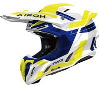 Airoh Twist 3 Dynasty, motocross helmet XL Blue/White/Neon-Yellow