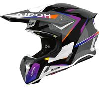 Airoh Twist 3 Hustle, motocross helmet S Grey/Black/Purple