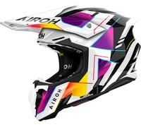 Airoh Twist 3 Rainbow Motocross Helmet, black-white-pink, size 2XL for Men