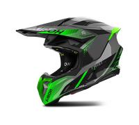 Airoh Twist 3 Shard Motocross Helmet, black-grey-green, size XL for Men