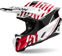 Airoh Twist 3 Thunder Motocross Helmet, black-white-red, size 2XL for Men