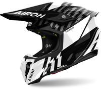 Airoh Twist 3 Thunder Motocross Helmet, black-white, size XS for Men